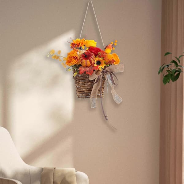 Höstblomsterkorg Pumpablomsterkorg för inomhus utomhus bröllop