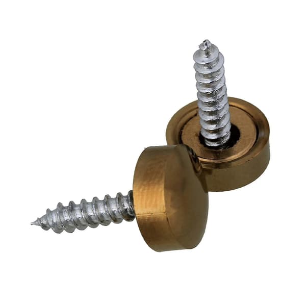 8 stk. 10mm Gull Messing Skruehode Speilspiker