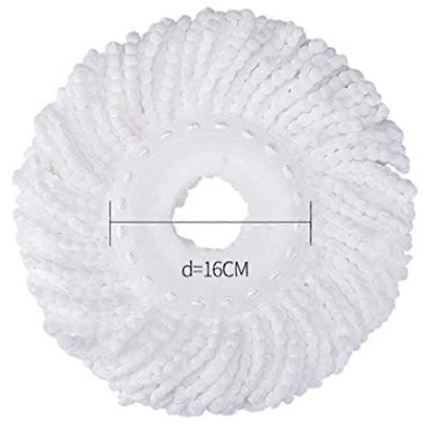 3 Erstatningsmopp Mikro-Hode Refill for 360° Magic Mop - Mikrofiber Erstatning - Rund Form Standard