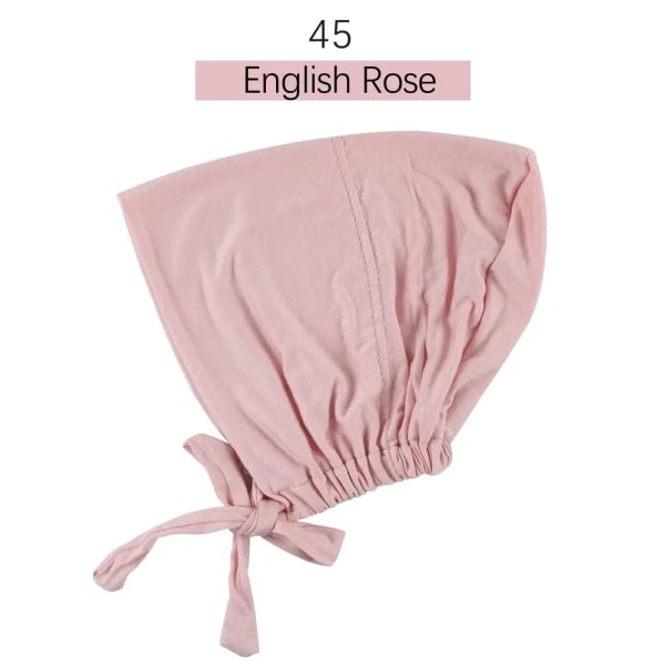 Jersey Soft Modal Muslim Turban Hat Inre Hijab Kepsar Islamisk Underscarf Bonnet India Hat Hona Headwrap Turbante Mujer English Rose