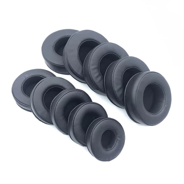 Erstatning PU Lær Øreputer Øreputerpute 70mm-110mm Øreklokker Runde