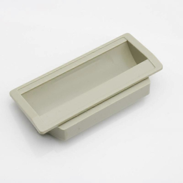 10 stk. Innfelt Flush Pull Håndtak 110 x 40 mm (L x B) Plast Pulls Innfelt Skjulte Håndtak for 1 mm Tykke Jernskapdører, Dokumentskapdører