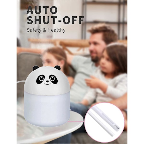 Syv farve LED CUB luftfugter hjem USB plug-in lille natlampe Skrivebord støjsvag luftrenser aromaterapi maskine