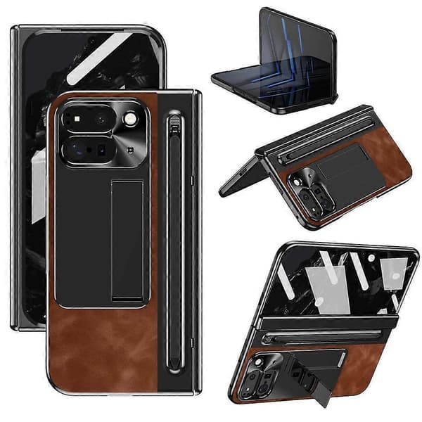 Kickstand-sarana kotelo Pixel 9 Pro Fold -puhelimelle näytönsuojalla