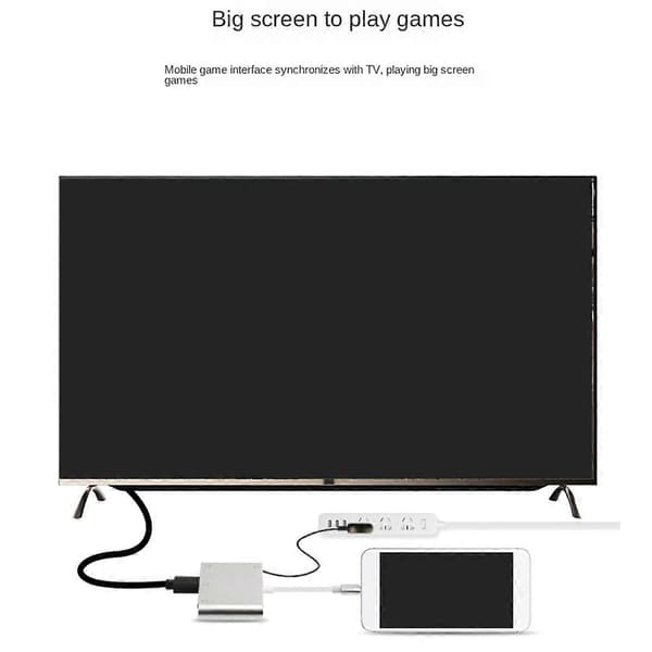 For Apple-grensesnitt til HDMI-kompatibel VGA-adapterkabel for iPhone