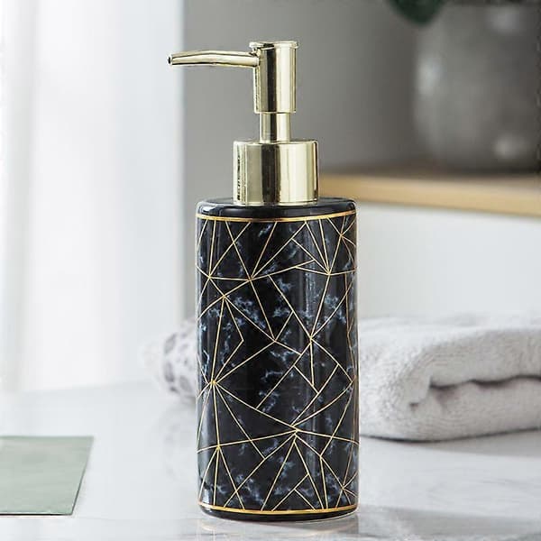 Håndsæbedispenser, 300 ml flydende sæbedispenser (sort guld)