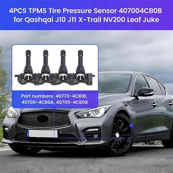 4 st TPMS Däcktryckssensor 407004CB0B för