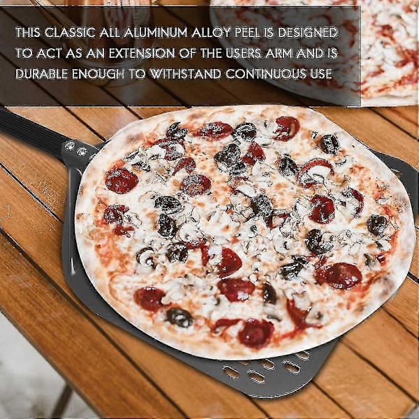 Perforerad Pizzaspade, 30 cm Rektangulär Pizzaspade Vändbar Pizzaspade Pizzaskovel För Bakning Ho