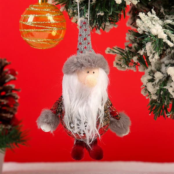 Julgransprydnad Hängande Tomte Älg Snögubbe Flicka Hänge för Dockhantverk