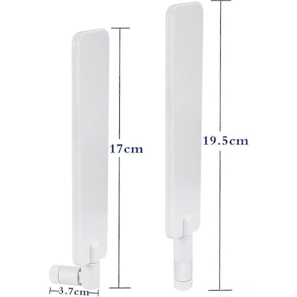 2 pakker 4G LTE mobilantenne SMA han 9dBi hvid kompatibel med Huawei B525 B535 B310 Bb311 B315 B315s B593 E5186 4G LTE CPE router Hotspo