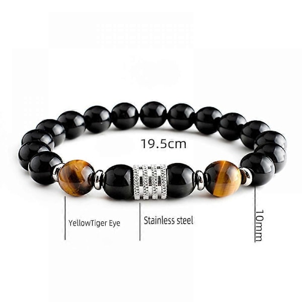 Armbånd - Fine smykkerMinimalistisk Obsidian Perlearmbånd - Unisex Valg