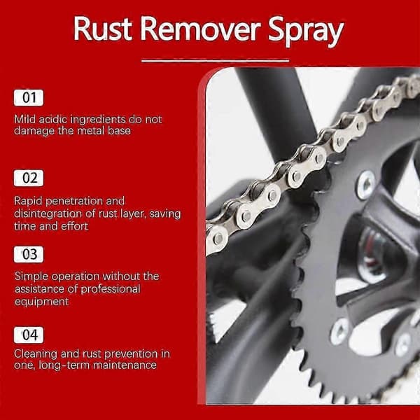 Rustfjerner Spray, Multifunktionelt Metalfedt Til Nem Rengøring Citronsyre