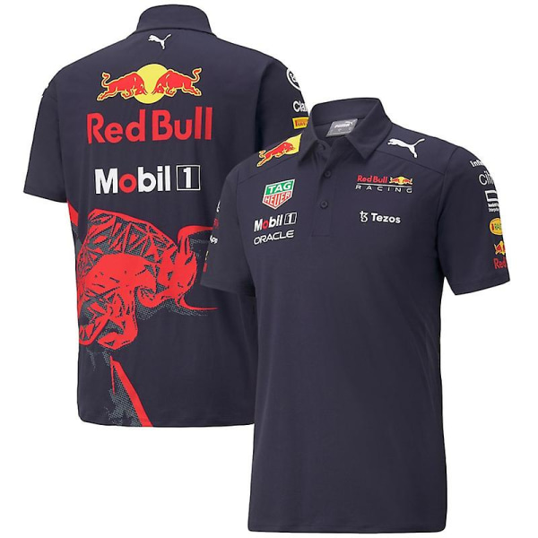 Ny F1 Racing Suit Red Bull Kortärmad Top Polo polo 1 m