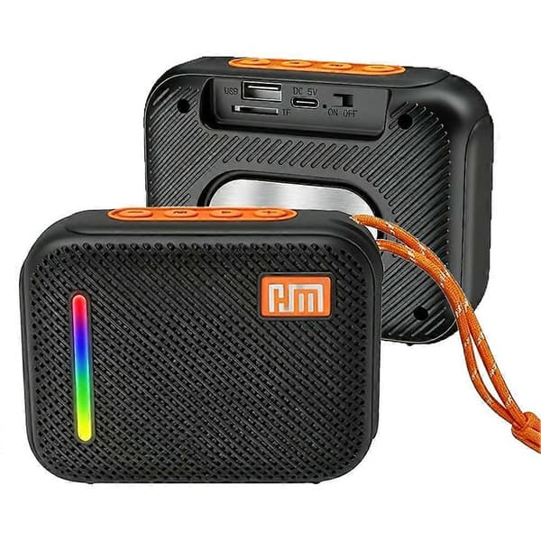 HM-830 Bluetooth-høyttaler Integrerte LED-effekter Flere innganger Bærbart design blue