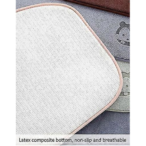 Halkfri Badrumsmatta, Superabsorberande Badrumsmatta i Memory Foam, Maskintvättbar (ShiKai)