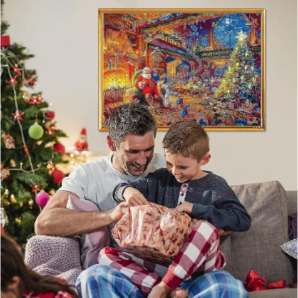 Adventskalender 2023 puslespil 1008 brikker puslespil 24 dages nedtælling til juleadventskalender