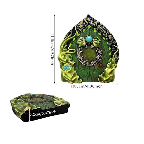 Miniature Fe Have Dør Mikro Landskab Harpiks Elver Gnome Hus Dørindretning