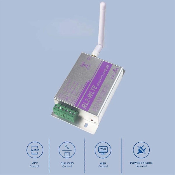 RL2 4G Smart Controller Relæ Switch Timer SMS App Fjernbetjening Hvidevarer Dørportåbner C