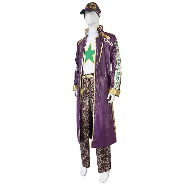 Halloween Anime Jojo's Bizarre Adventure Kujo Jotaro Cosplay Costume Voksen Toppbukser Kåpe heldress Halloween Carnival Costume Høy kvalitet M