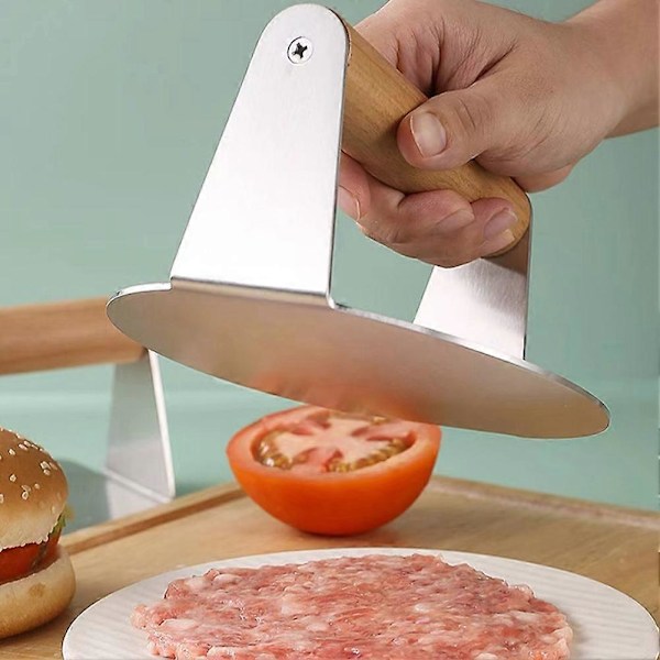 Kødpresser i rustfrit stål, bøf, hamburgerkødpresse, non-stick