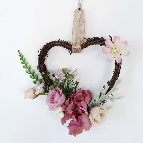 Form Garland Blomsterkrans for dekorasjon 2 stk rosa