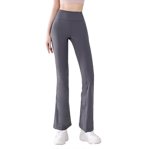 Flare yogabukser til kvinder - bløde bootcut leggings til komfortabel træning, XLgrey