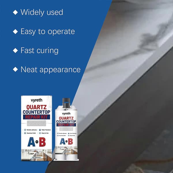 Reparationssæt til bordplader af kvarts og granit A+B Epoxyformel for stærk binding 2pcs