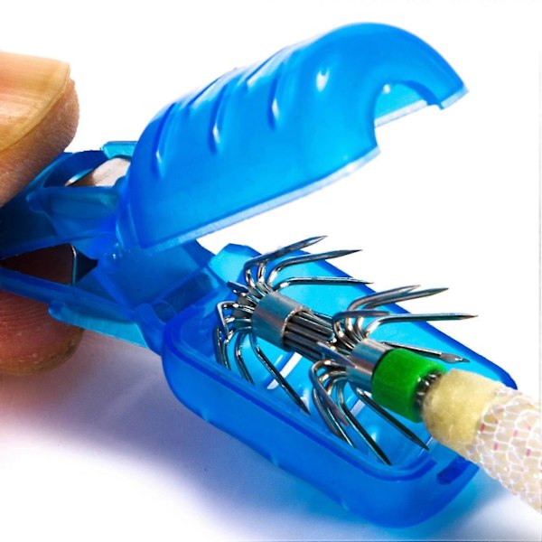 10 stk. Blæksprutte Squid Fiske Lokkemad Reje Jig Krog Beskyttere Pesca Beskyttelseshætter Størrelser Agn Værktøj Cov