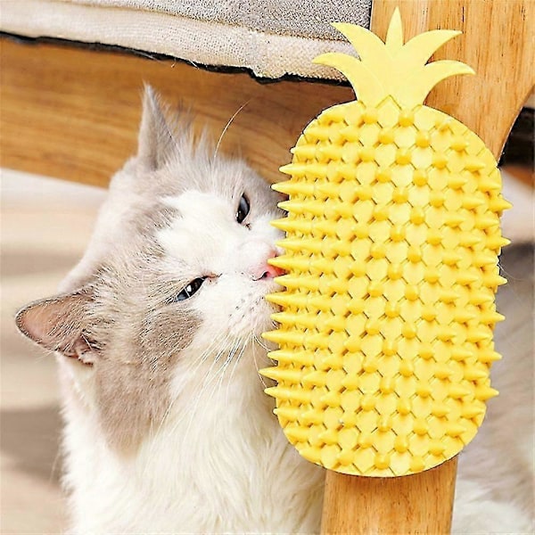 Ananas Katte Kradser Multifunktionel Kattebørste Interaktivt Kattelegetøj til Engagerende Katteaktivitet