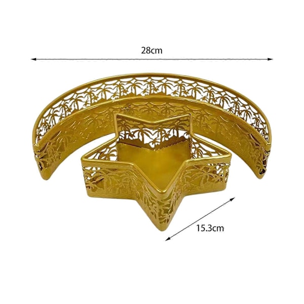 2x Ramadan Dessert Display Tray Matbrett for matvisning Eid Mubarak Serveringsbrett for desserter