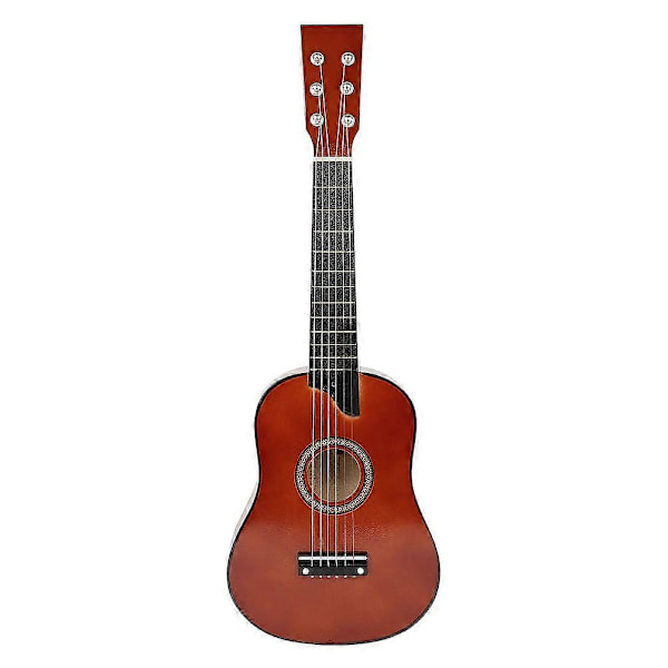 25-tums Mini Liten Gitarr Lindträ 6 Strängar Akustisk Gitarr med Plektrum Strängar för Nybörjare Barn Present
