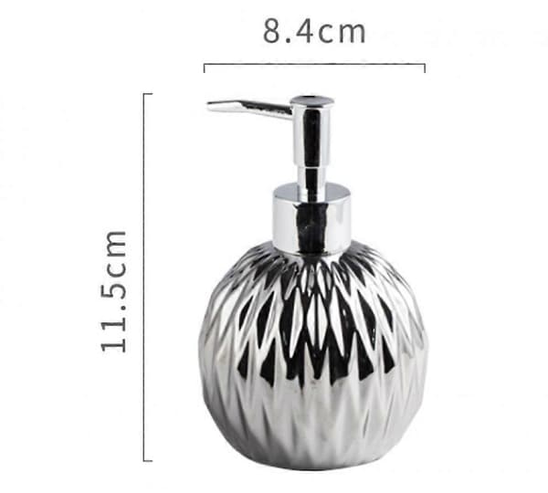 Moderne bondegårdsstil keramisk flydende sæbedispenser til elegant badeværelsesindretning hotelkøkkenmode (sølv)