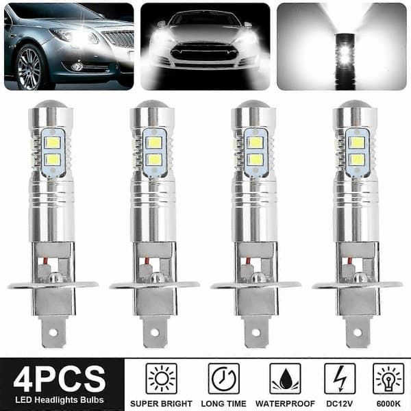 4 kpl H1 LED-ajovalot sumuvaloajot 6000k Super White 200w