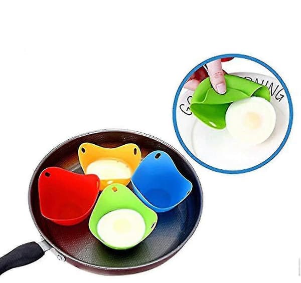 Silikonäggkokare Koppar Set Om 6 Matlagning Perfekta Pocherade Ägg Hög Kvalitet A
