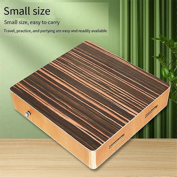 Rejse Cajon Tromme, Bærbar Justerbar Tone Tyk Træ Cajon med Justerbar Rem, Percussion Instrument Sæt