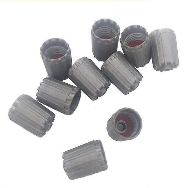 För Bil 10st/set Plast Grå Däckventilstamlock Tpms Däcklock Med Packning Ff2 Däckventilstamlock Biltillbehör Förbmwe46