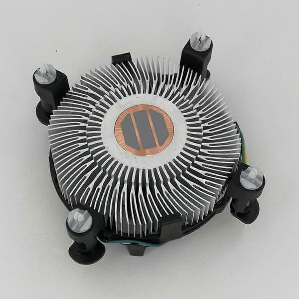 CPU-køleblæser 4-bens stik CPU-køler med kobberkøleplade til I3/I5/I7 Socket 1150/1151/1155/1156/1200/775 CPU Black&silver