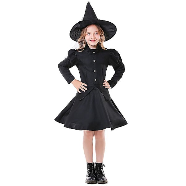 Flere piger Klassisk sort heks kostume Djævle Spøgelse Tyl Bog Uge Rollespil Cosplay Carnival Halloween Fancy festkjole Black 01 M