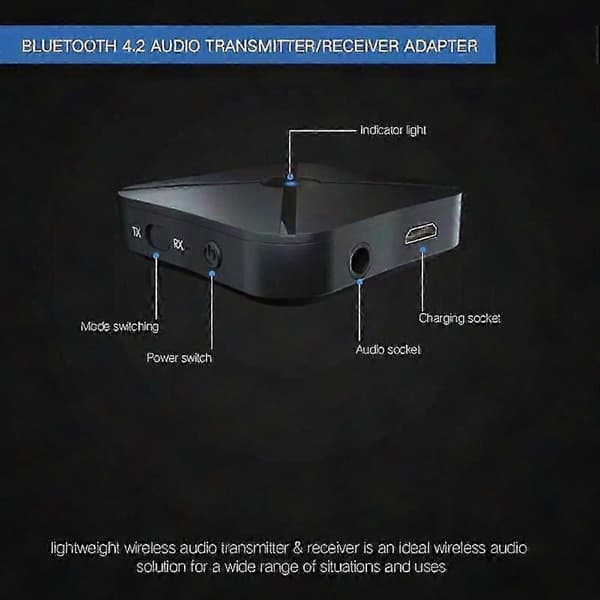 BLS-B11 NFC Bluetooth 5.0-modtager med 3,5 mm Aux-stik trådløs adapter til bilmusikstreaming