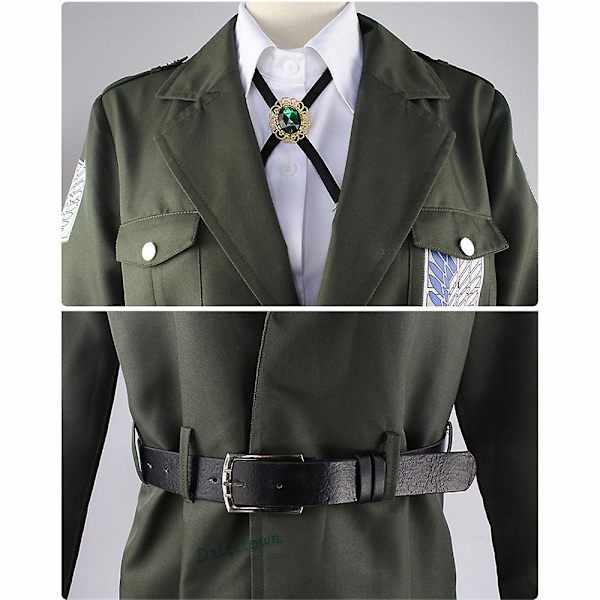 Attack On Titan Cosplay Levi-asu Shingek Ei Kyojin Scouting Legion Soldier Takki Trensitakki Univormu Miesten Halloween-asu Full Set S