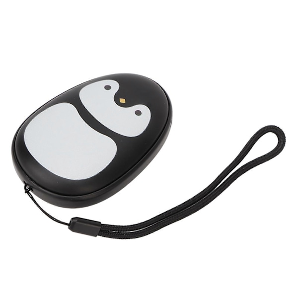 Svart Pingvinformet 2 i 1 Håndvarmer Powerbank USB-Lading Dobbeltsidig Oppvarming - 3 Temperaturinnstillinger