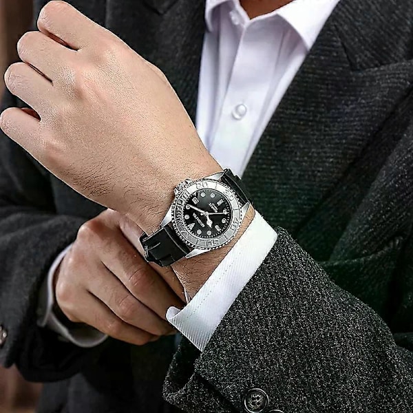 Lyxmärke Högkvalitativ Mode Silikonarmband Klocka För Män Casual Montre De Luxe Homme Vattentät Klocka Relogio Masculino Hot