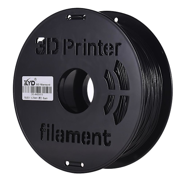 1KG/ Spole 1.75mm Fleksibel TPU Filament Utskriftsmateriale Forsyninger Hvit, Svart, Transparent for 3D