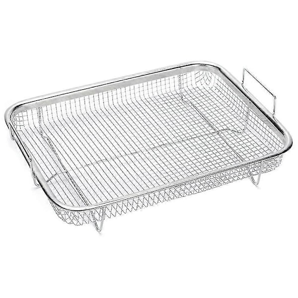 1 stk. Kurv for ovn, kurv i rustfritt stål, non-stick nettingkurv, bretttrådkurv