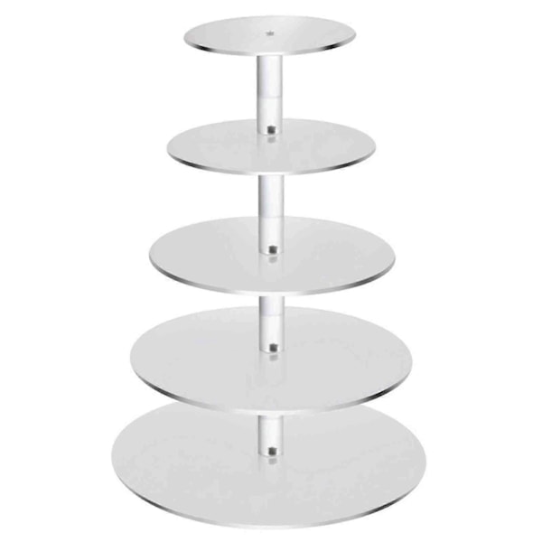 3/4/5/6-lags Kakestativ Transparent Glass Display Tray Rack Dekorasjonsverktøy xi