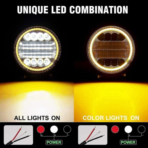 2x 4 Tommer 200w Led Arbeidslys Combo Spot Off Road Kjøre Tåkelys
