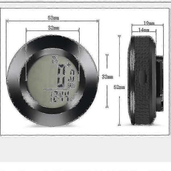 Trådløs cykelcomputer, vandtæt trådløs cykelcomputer, speedometer med 3-farvet baggrundsbelysning, LCD O