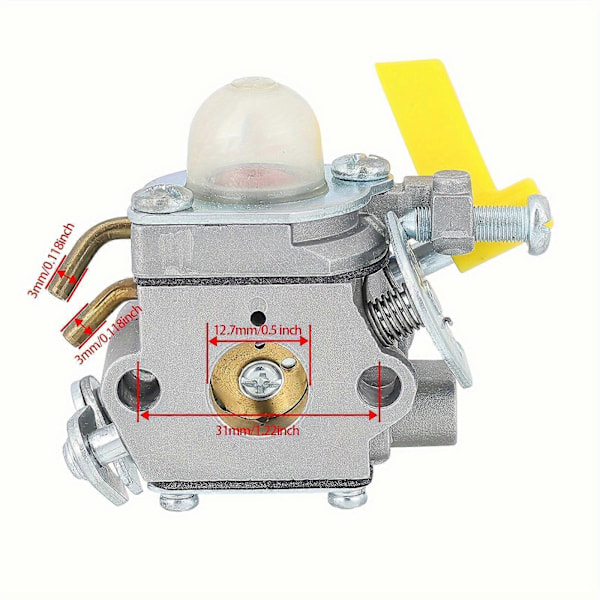 Nye modeller HIPA Premium Karburatorsæt - Præcisionsfremstillet til Homelite UT22600, UT22650, UT32601A, UT32651A 26cc Kanttrimmere - Nem Installation, Garanti