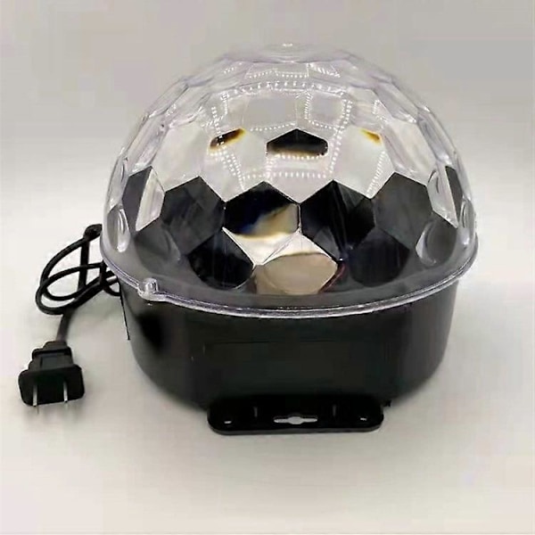 Bluetooth LED Krystall Stor Magisk Ball Scene Lys Blink Stemmeaktivert Fargerik Roterende Danse Scene Lys Magisk Ball Fjernkontroll (EU-regulering)