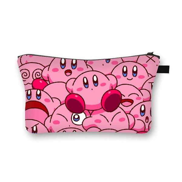 Kirby Cartoon Anime -kosmetiikkalaukku, neliön muotoinen ulkona toimiva monitoiminen matkalaukku Naisten hygieniatuotteet Organizer Tytöille Syntymäpäivälahja Kirby-8